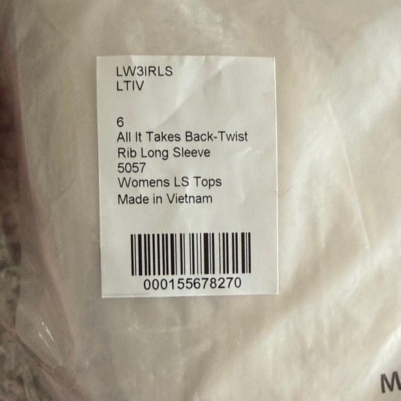 lululemon athletica Cream Long Sleeve Top - Picture 4 of 4